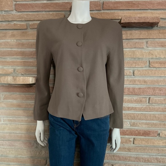Anne Klein Jackets & Blazers - Vintage Anne Klein II Pure Wool Blazer Brown Size 6